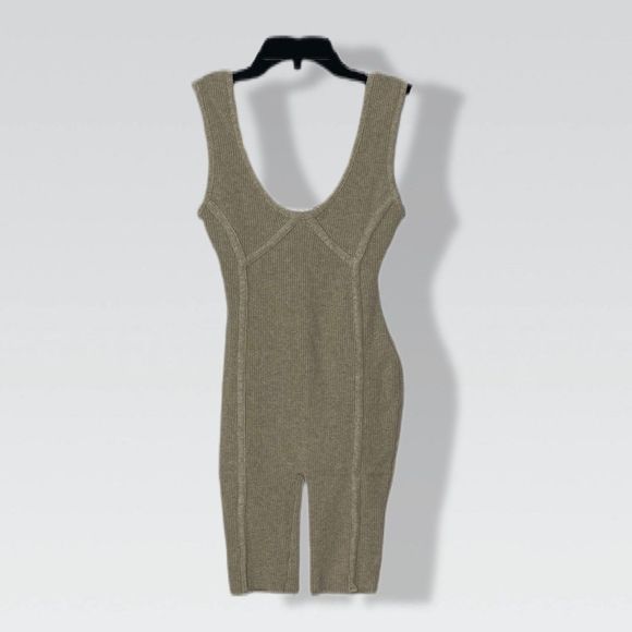 Cream Ribbed Romper - Picture 3 of 4